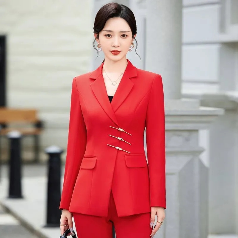 Women'S Red Formal Wear - 2025 moda branco vermelho preto blazer