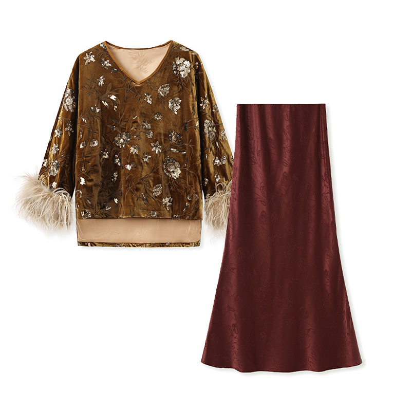 Silk Blouse - Conjunto de blusa de punho de