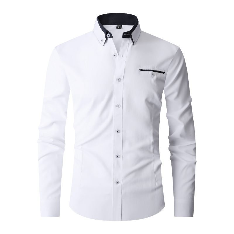 Formal Dress - Camisa Formal Masculina de Manga Longa,
