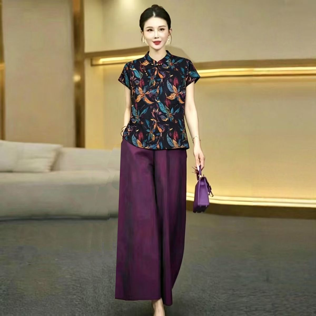 Silk Blouse - Conjunto de duas peças de verão