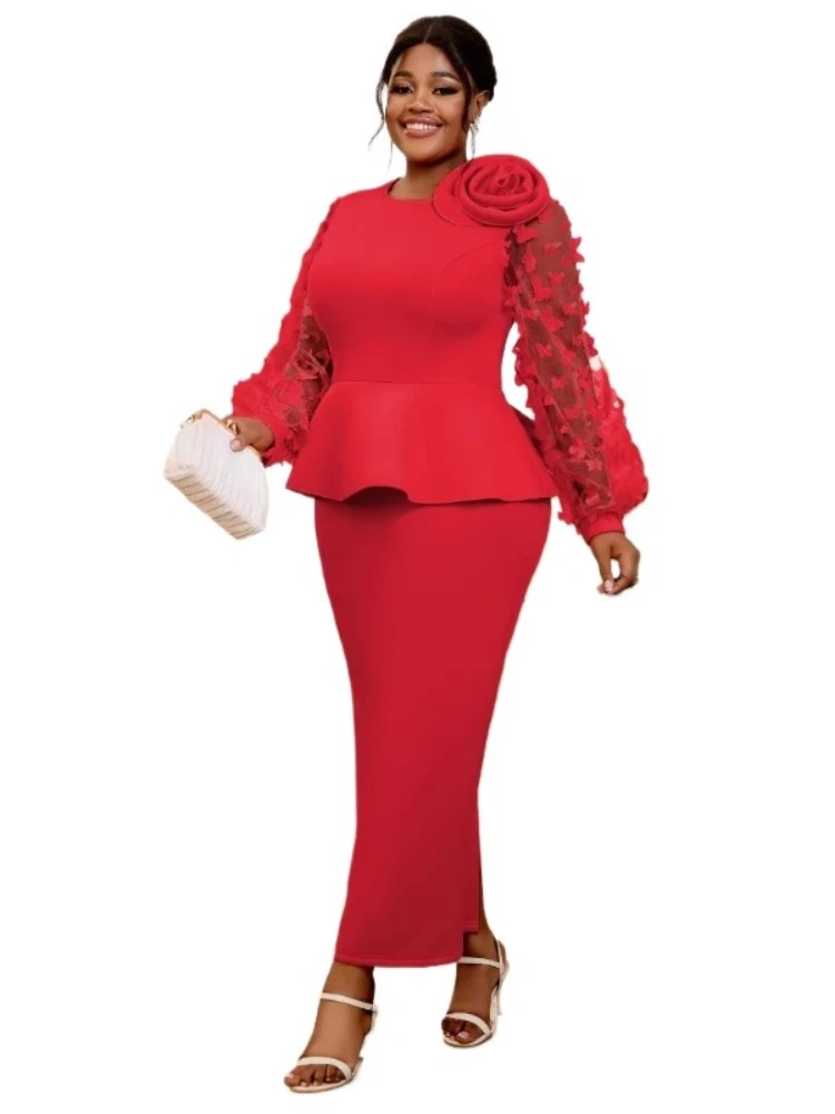Women'S Red Formal Wear - 2025 plus size vestidos africanos para