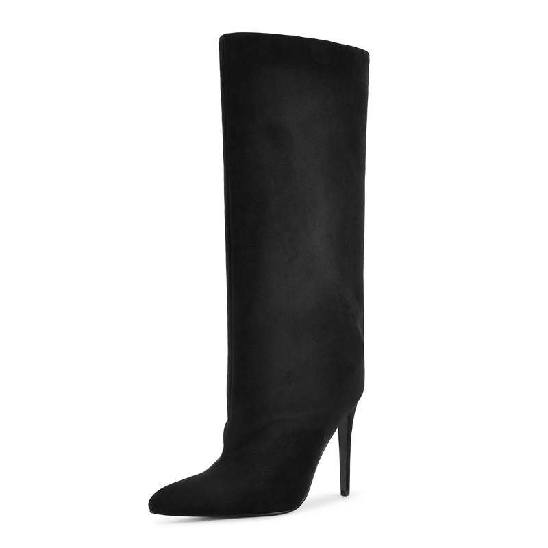 Botas de Cano Alto Pretas de C - Formal Dress avaliação e preço