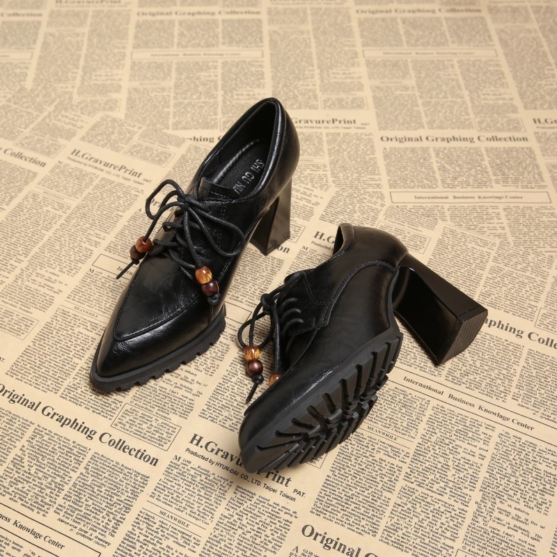 Sapatos Femininos Retro de Sal - Pump Heel Block avaliação e preço