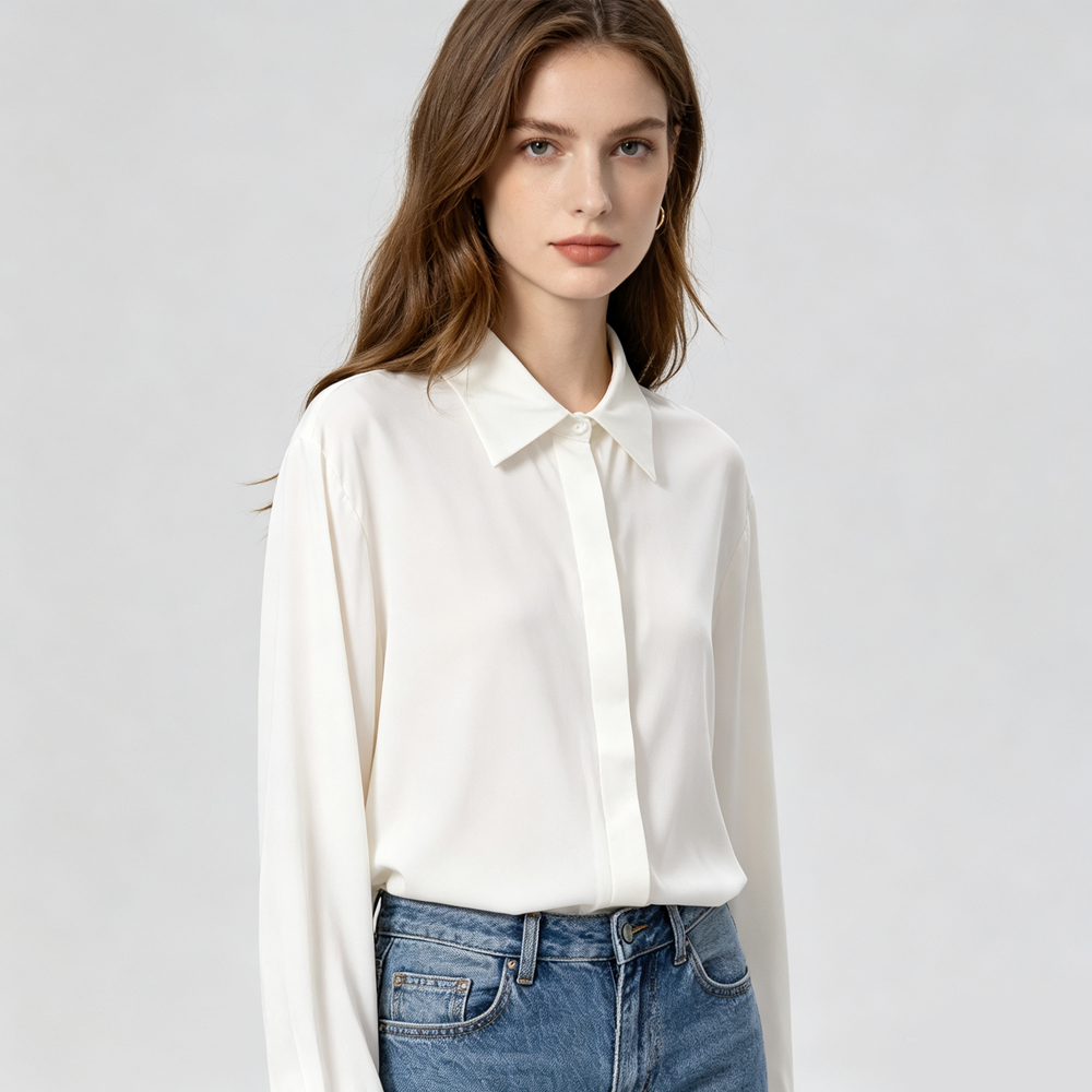 Camisa de Manga Longa Versátil - Silk Blouse avaliação e preço