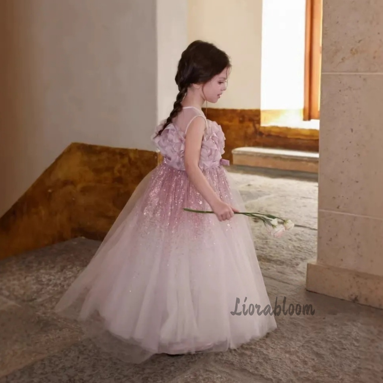Vestido de Festa Rosa Ondulado - Formal Skirt avaliação e preço