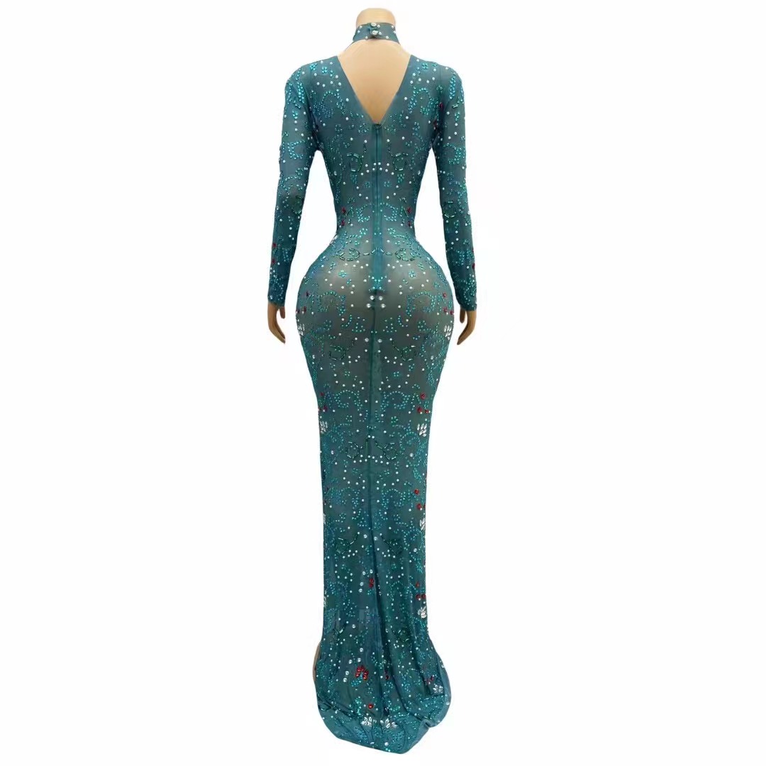 Vestido de strass sexy com man - Women'S Red Formal Wear avaliação e preço
