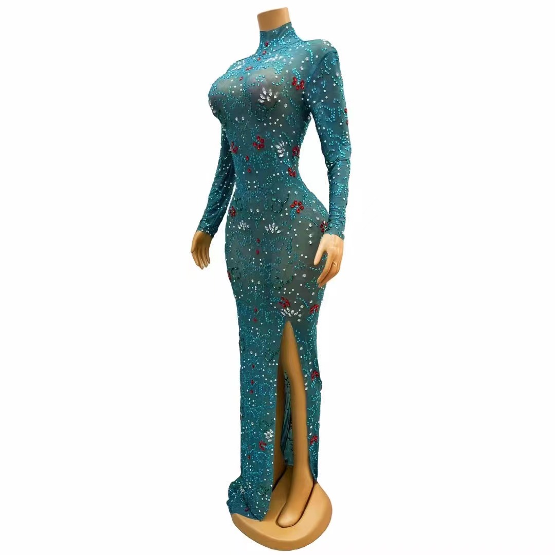 Vestido de strass sexy com man - Women'S Red Formal Wear avaliação e preço