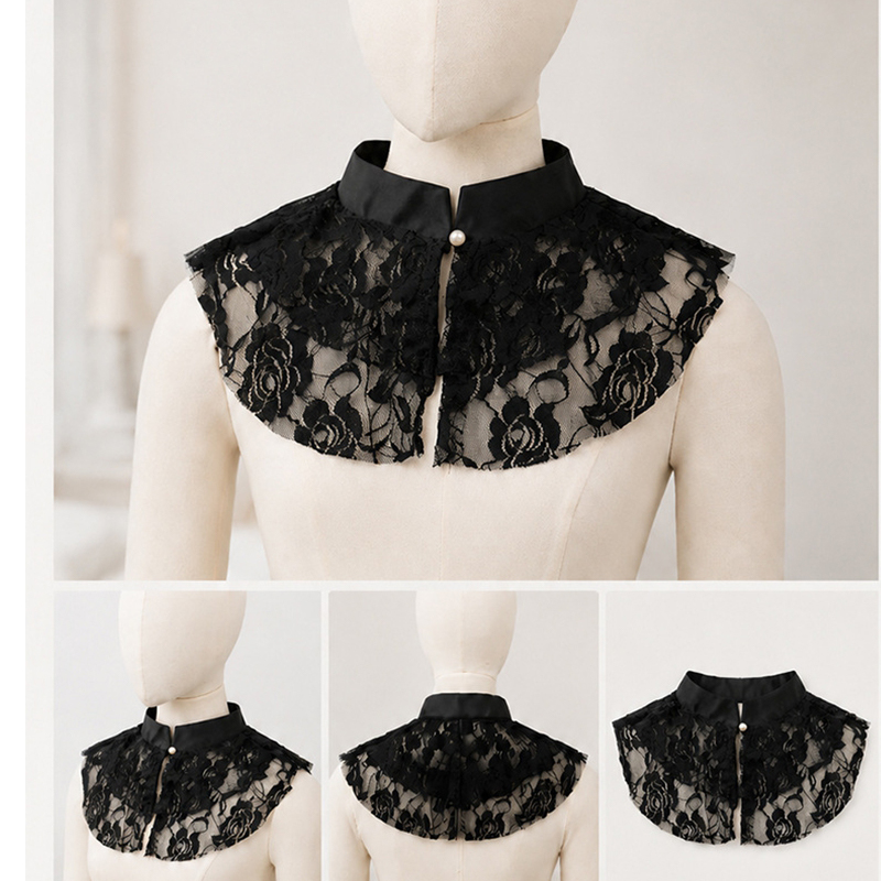 Elegante Gola Falsa de Renda F - Lace Dress avaliação e preço